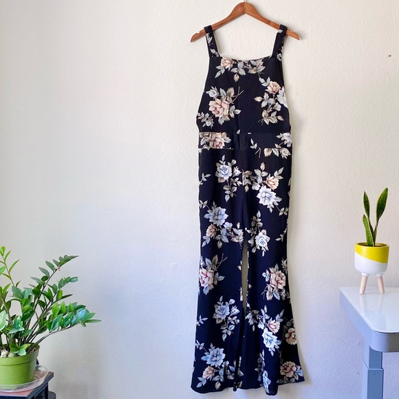FLYNN SKYE Party Overalls in “Black Floral” - Picture 3 of 13